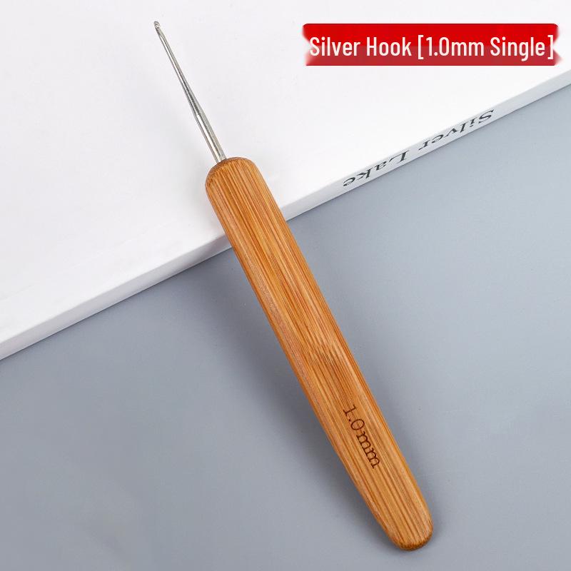 Carbonized Bamboo Handle Crochet Hook for Dreadlock Hair Extensions and Knitting