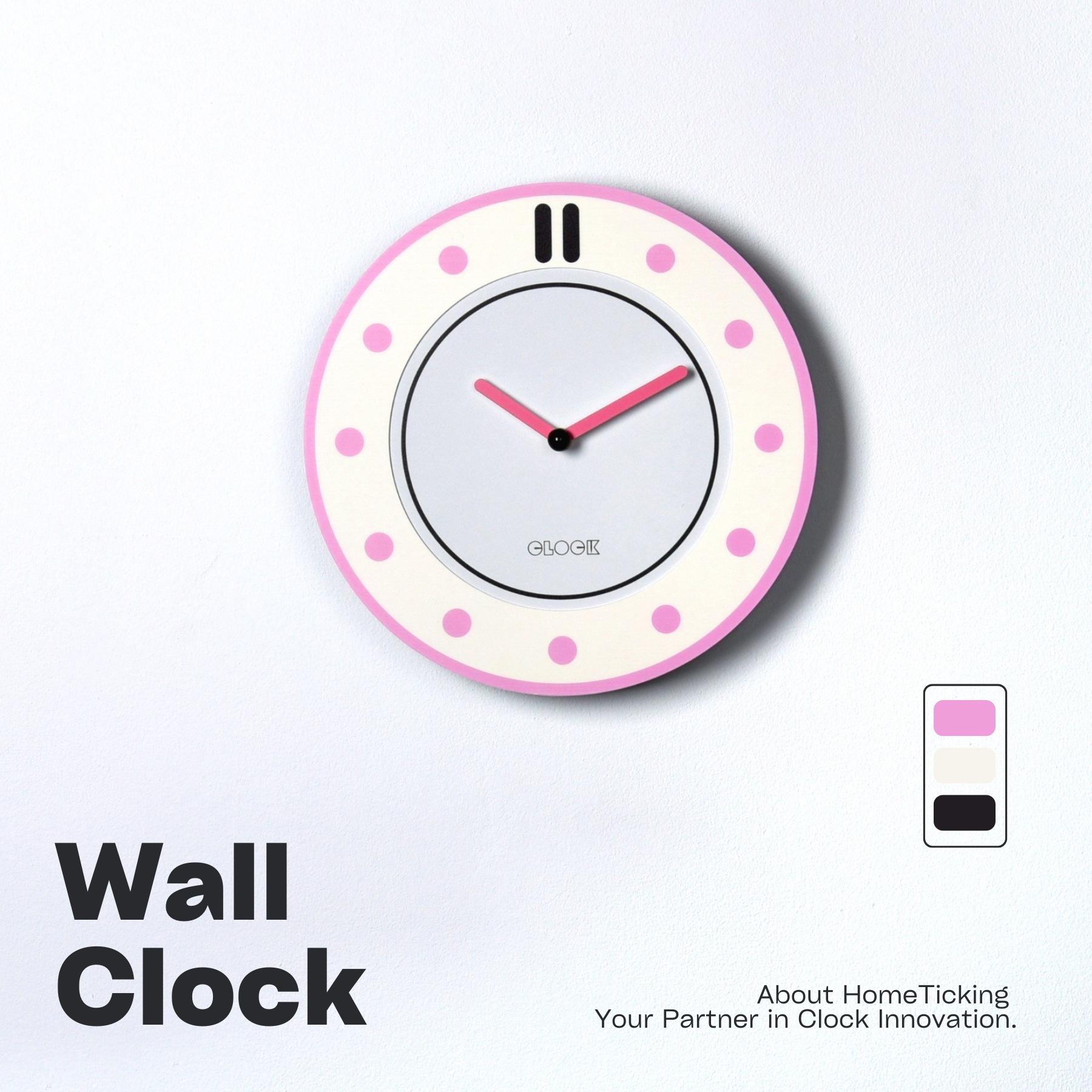 

Дизайнерские настенные часы с дофамином, часы для гостиной, настенные часы, современные часы в стиле легкой роскоши, высококлассные модные домашние кварцевые часы Cherry Blossom Pink - SC3-6-B without Pendulum