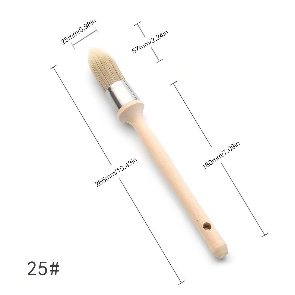 Schmaler Pinsel 15/18/21/25mm Kantenmalwerkzeug Schmaler Pinsel mit Holzgriff Schmaler Pinsel für Fenster Boden Decke Treppe