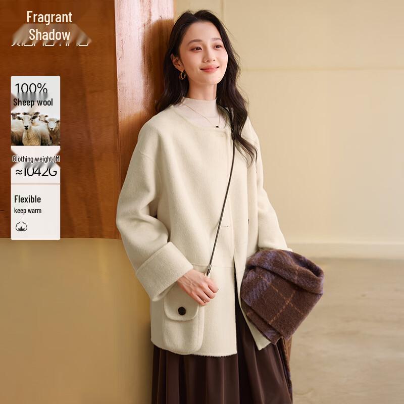 Xiangying Women s 100% Pure Wool Double-Faced Winter Coat XL