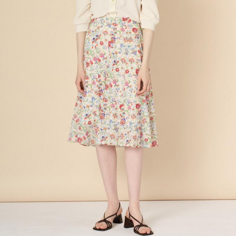 BCBG Flower Print Banding Skirt B3m3s209