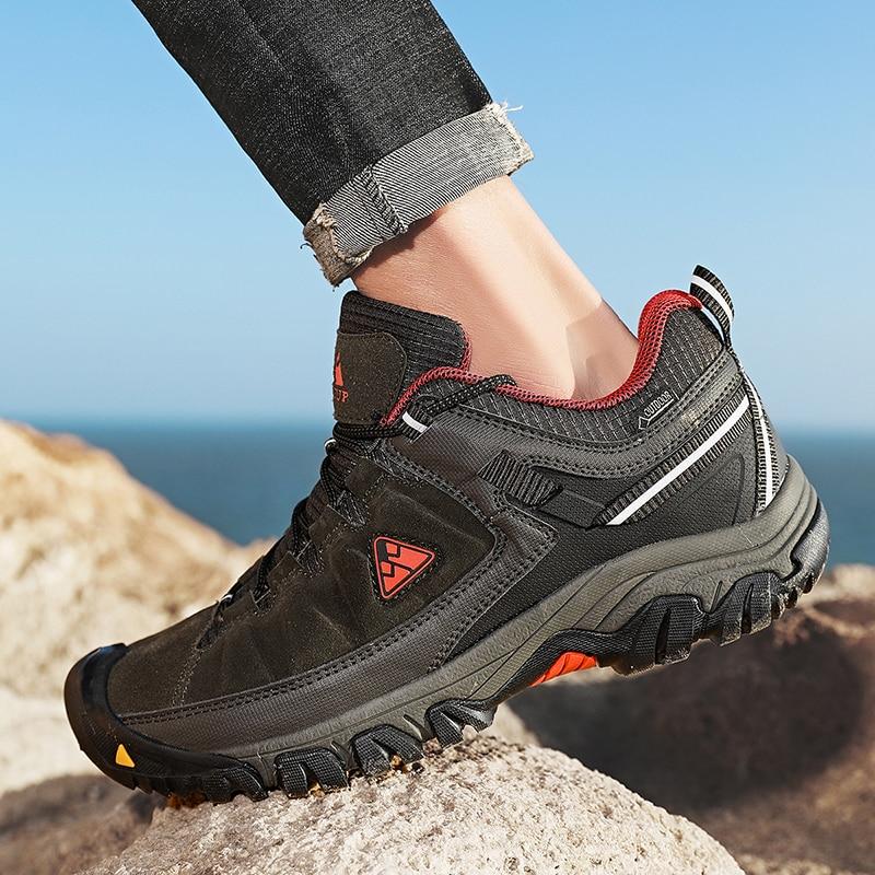 Kaufe High Quality Men Hiking Shoes Durable Leather Climbing Shoes