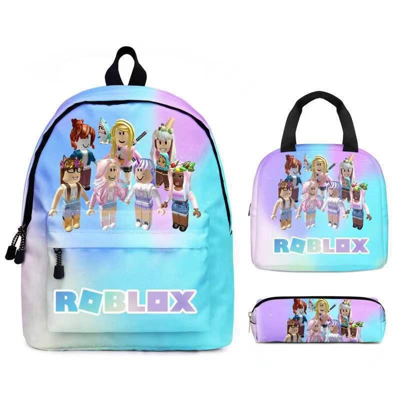 

Cartoon Backpack With Lunch Bag For Kids 20l Capacity Breathable And Durable Street Style Trend Polyester Material