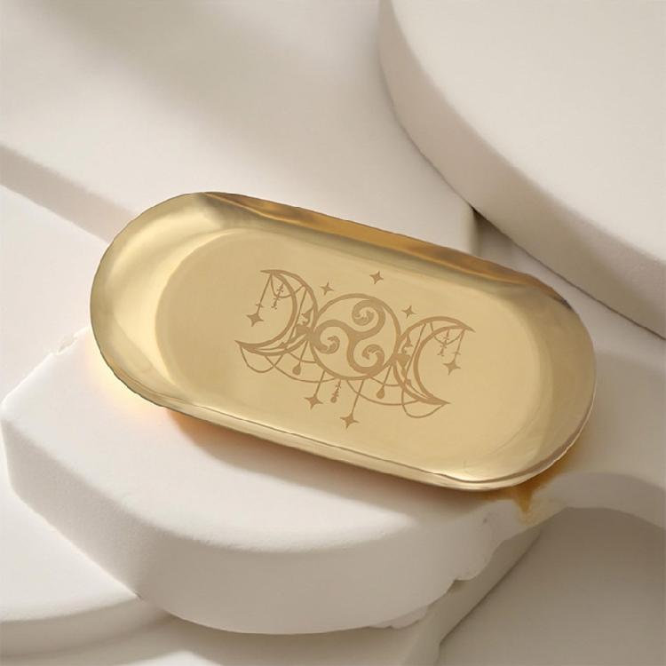 Pentacle Tray Jewelry Storage Tray Oval Tray Napkin Tray Candle Holder Tray for Coffee Table Room