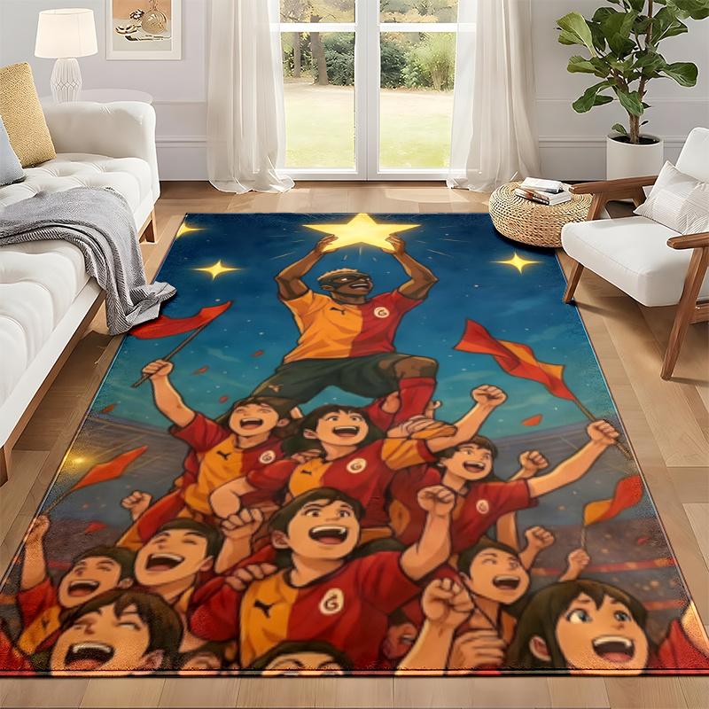 Galatasaray Carpet Door Mat for Living Room or Bedroom Protective Mat Under Chair Office Decoration Christmas Gift Birthday Present