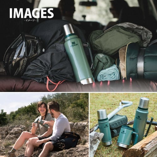 STANLEY Classic Vacuum Bottle, 0.47L, Green, Insulated Stainless Steel Water Bottle, Dishwasher Safe, Gift (Official Japanese Product) [Discontinued]