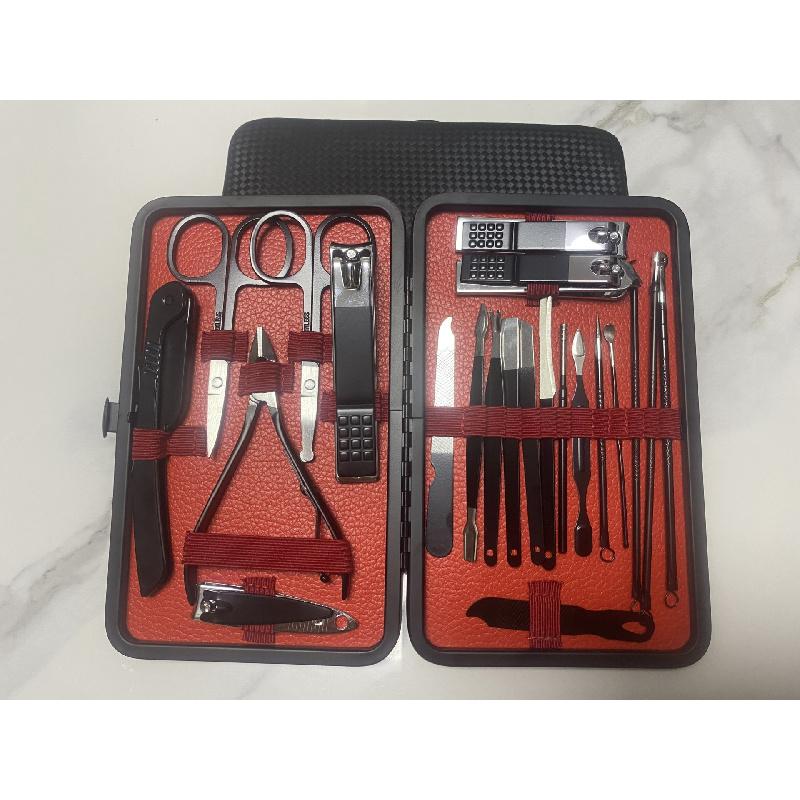 High-end Semi-black Nail Clipper Set, Complete Set of Stainless Steel Manicure Tools