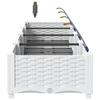Garden Planter Set 4 pcs White 160 x 40 x 22 cm Plastic