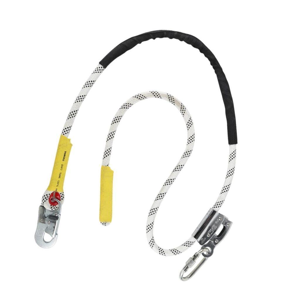 Adjustable Work Positioning Lanyard with Rope Grab for Fall Arrest Work Position Harness Outdoor High-altitude Work Safety Rope 2m