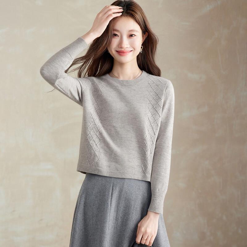 Srcr Women's Thin Superfine Wool Knit Sweater