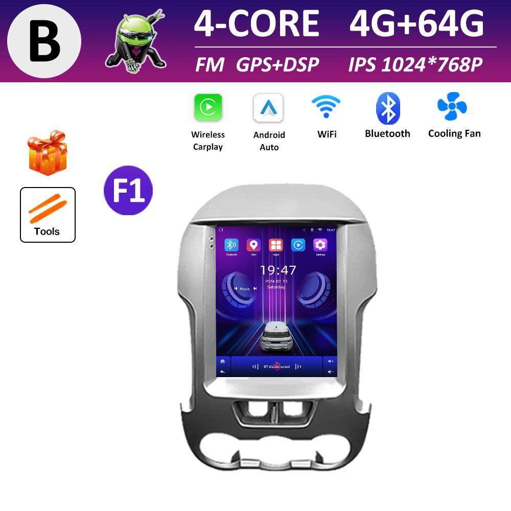 9.7 Inch Touch Screen Car Video for Ford Ranger 2012 2013 2014 - 2015 Radio Player Cooling Fan Wireless Carplay Head Unit WIFI