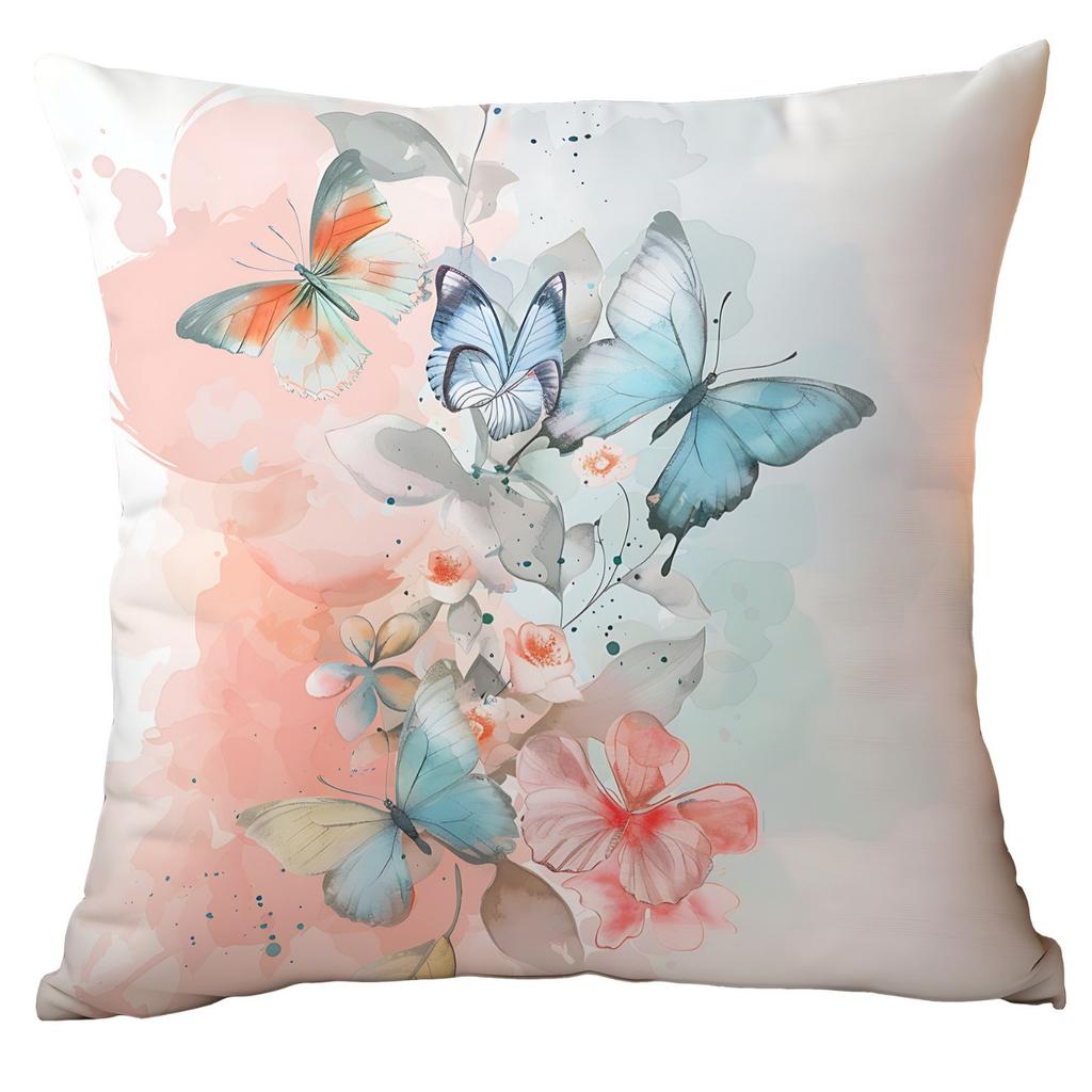 New Creative Butterfly Pillowcase Spring and Summer Dreamy Pillowcase Home Bedside Sofa Backrest Cover
