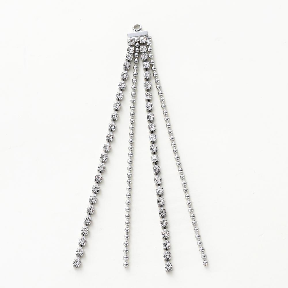 1Pair 14K/18K Gold Plated Brass Beads Chain Tassel Charm Pendant for Earrings Making DIY Earrings Accessories Supplies
