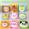 Diy Embroidery Doll Set For Kids, Sewing Arts And Crafts Kit, Easy To Do Cartoon Animal Sewing Projects Yarn Board