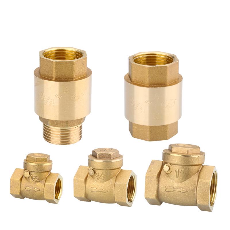 Miedziany zawór zwrotny pionowy i poziomy 4/6 punktów, 1 cal do rur wodnych i grzejników