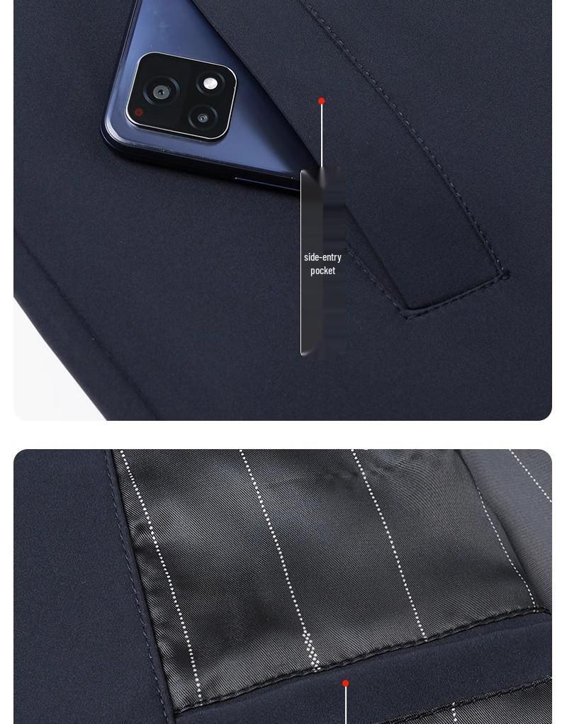 Men's Spring-Autumn Casual Jacket - Mid-aged & Elderly High-end Business Coat