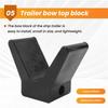 ABXV-V-Style Boat Trailer Bow Stop Block Trailer Rubber Bow Stop Non Marking Mounting Hole 2 Inch Width 4 Inch V-Span