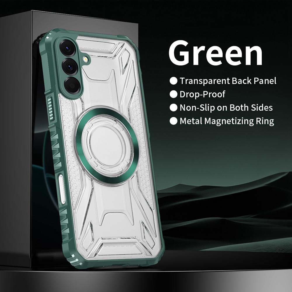 KEYSION Transparent Magnetic Case for Samsung A56 5G A36 A26 Soft Silicone+PC Shockproof Phone Back Cover for for Galaxy A16 5G