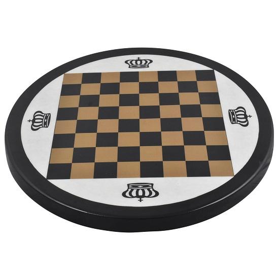 Ensemble d'échecs de luxe en laiton métallique minimaliste de 53,34 cm de haut, avec plateau et table