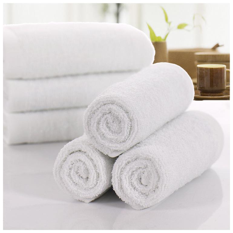 100g Hotel Bath & Face Towel - White, Cotton, Absorbent, Customizable Embroidery/Print