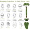 Jade Roller and Gua Sha Set - 100% Natural & Authentic - Body & Face Massager Roller for Eye Puffiness, Skin Tightening, Jawline & Fine Lines, Beauty