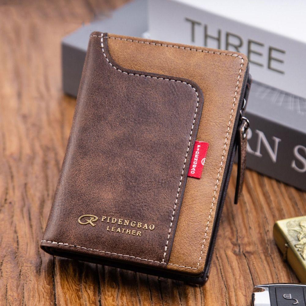 Classic Male Bifold Wallets RFID Coin Pocket Fashion Men's Short Wallet  Travel