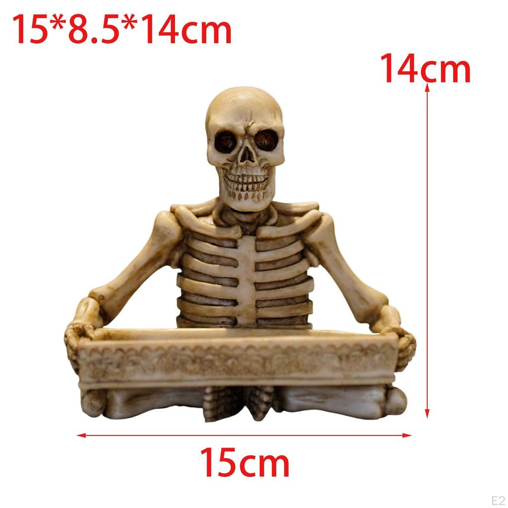 Resin Skull Tray Rings Holder Jewelry Box Dish for Party Entrance Office Decor Holds Candy