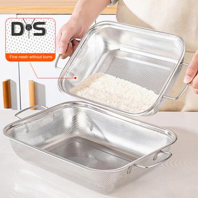 Saplı Süzgeçli Sepet Makarna Süzgeci Büyük Kapasiteli Paslanmaz Bulaşık Makinesinde Yıkanabilir Pirinç Noodle Süzgeci Mutfak Süzgeci