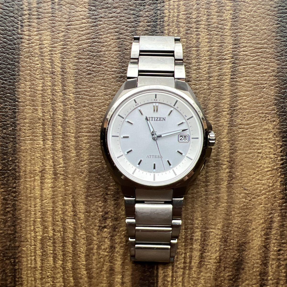 Used CITIZEN Citizen ATESSA Eco Drive Radio Solar Operating Item ATD53-3053 Men s Watch