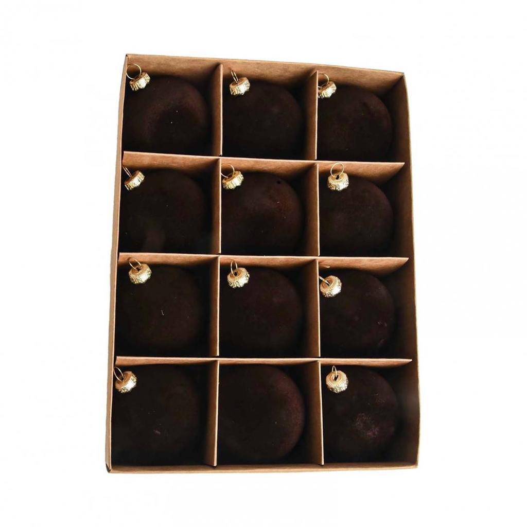 Timeless 12PC Velvet For Christmas Ornaments for Seasonal Elegance