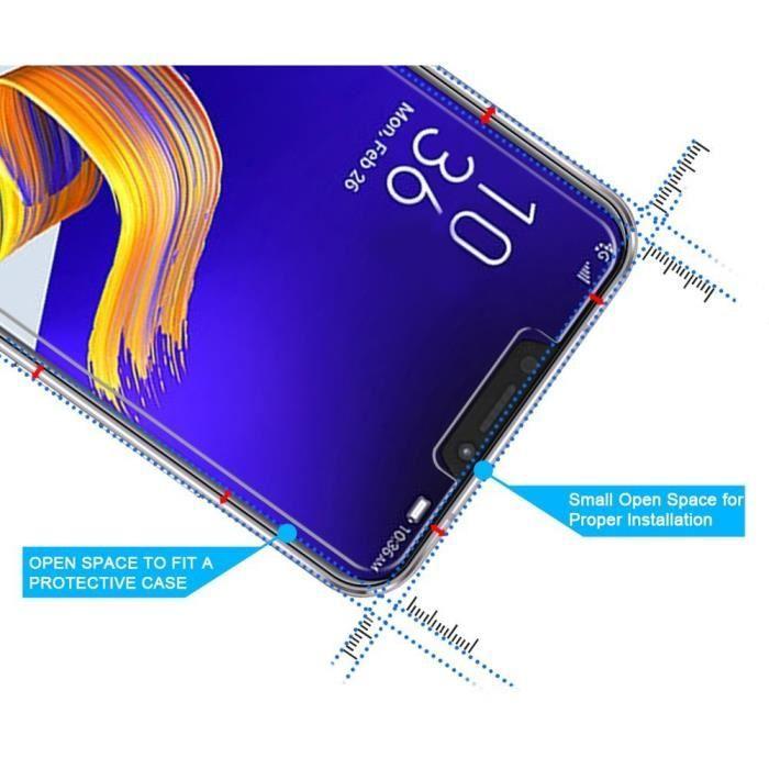 Film de protection d'écran - Phonillico® - ASUS ZENFONE 5 ZE620KL - Verre trempé - Résistant aux rayures - 6,2"
