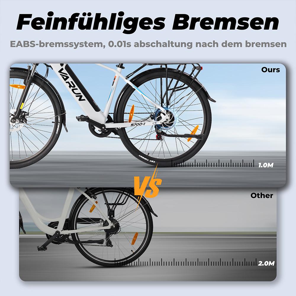 Electric Bicycle Varun S700 27.5" 250W Motor City Electric Bike For Adult 48V 10.4AH Dual Disc Brake Max Load 150Kg