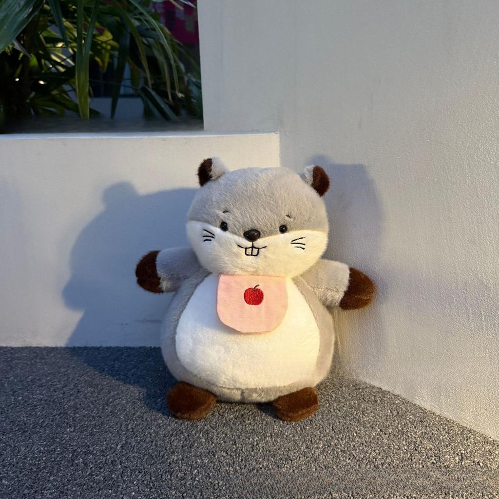 JOYBLISS Stock Soothing New Breath Light Sound Cute Leering Cat Music Early Education Doll Stuffed Animals