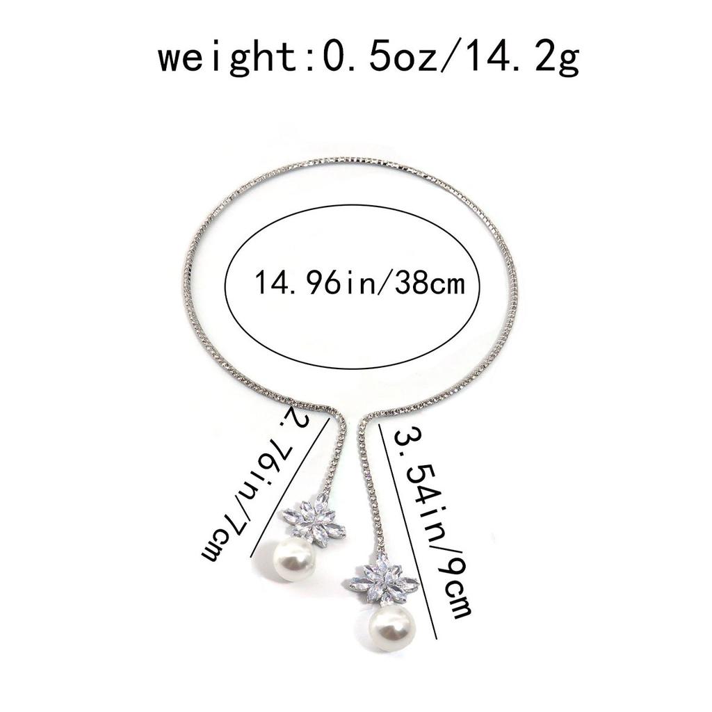 European and American Light Luxury, Niche Zircon Necklace, Collarbone Chain for Women, Versatile