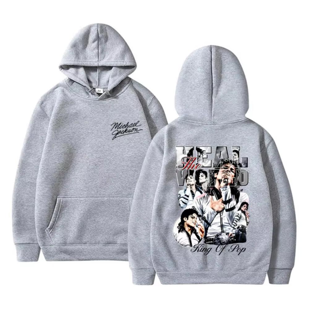 Michael Jackson Re del Pop Felpe Uomo Donna Moda Gotica Rock Oversize Felpa Uomo Vintage Streetwear Regalo per Fan