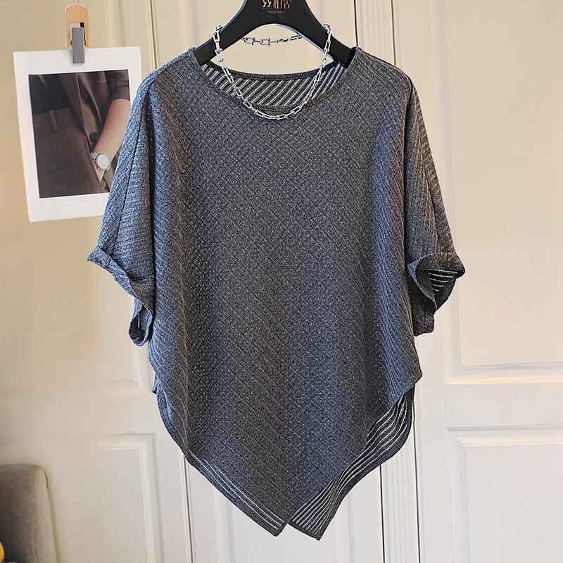 Women s Loose Round Neck Casual T-Shirt S