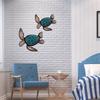 2 Stück/Set Holzschild Schildkröte zum Aufhängen an der Wand, Dekorationen im Farmhouse-Strand-Thema, Vintage-Küstenschildkröten-Malerei für die Wand