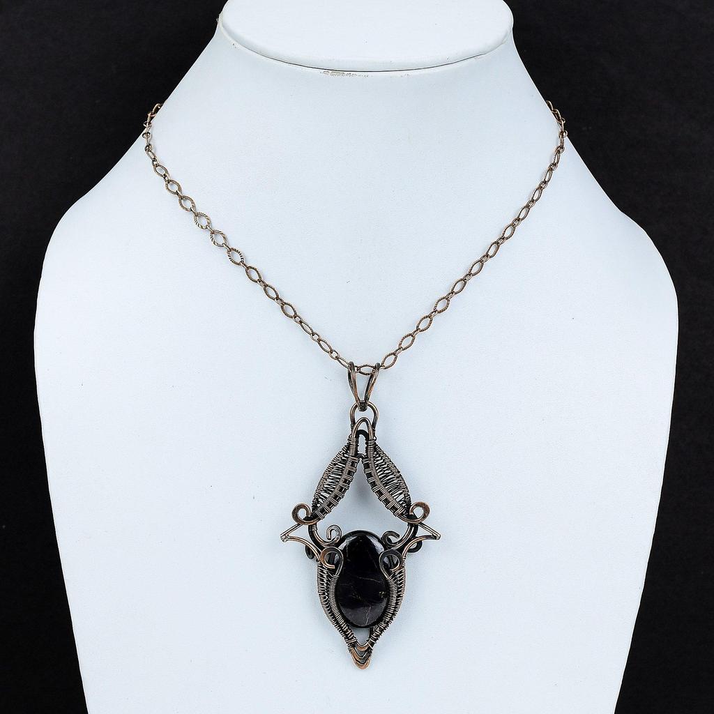 Sugilite Pendant Copper Wire Wrapped Pendant Unique Pendant Sugilite Gemstone Jewelry Handmade Pendant Copper Wire Wrap Jewelry Gift For Mom