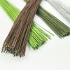 40cm Floral Wire Stems Flexible Iron Paper Covered Wire Stem Accessories DIY Crafts Bouquet Stem Floral Stem Wire for 100Pcs