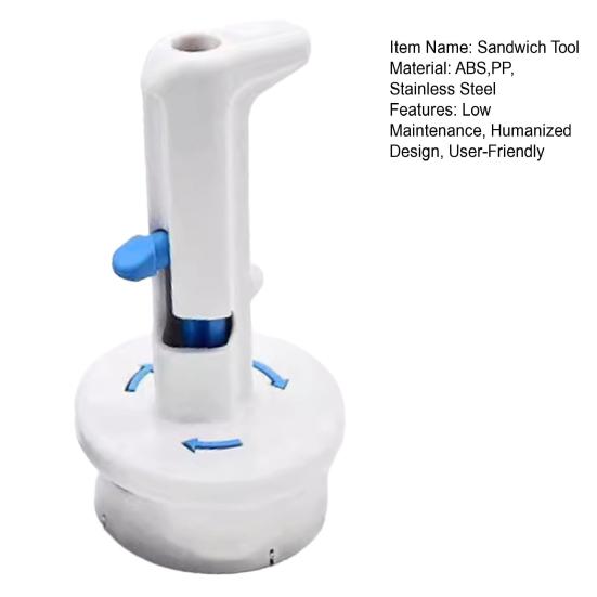 Ice Cream Sandwich Maker Tool Easy One-Handed Scoop Mold for Creative Ice-Cream Burger Making Multifunctional Cutting Tool for Kitchen Dessert Shop