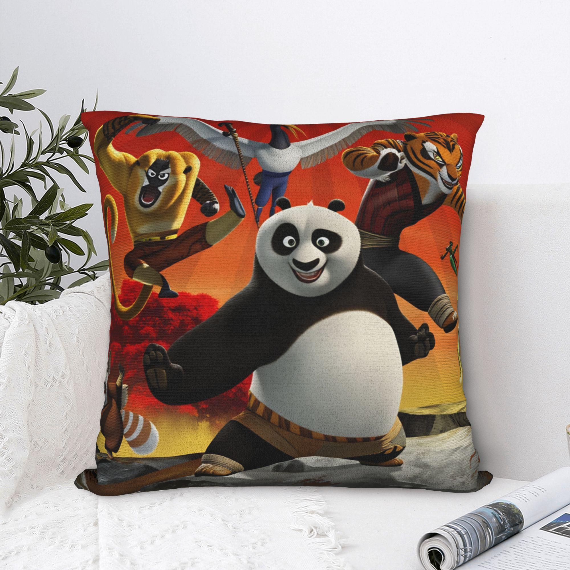 Fine Glasses Unisex Pillow Case K Ung F-Fu Panda Comfy Pillow Cover For Couch Sofa Bedroom Fashion Pillowcases