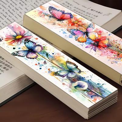 32pcs, Watercolor Bookmarks, Back-to-school Season, Christmas, Halloween, Suitable for Teachers, Readers, and Birthday Gifts.