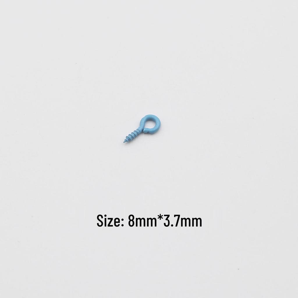 DIY Colored Ram Horn Hook Jewelry: Pearl Screw Nails & Threaded 9-Shaped Pendant Accessories