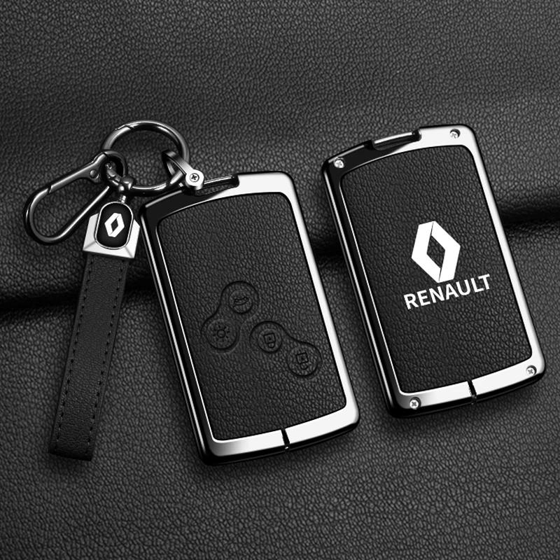 2026 Hot For Renault Interior Stickers Zinc Alloy Car Key Case Cover Shell For Renault Scenic Clio Laguna 2 3 4 5 Kangoo Fluence