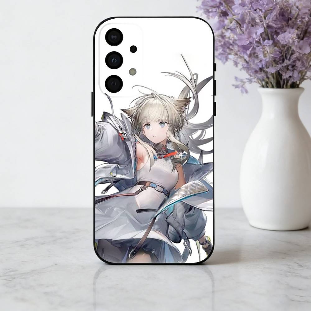 A-Arknight-T E-Enfield G-Game Black Shell Phone Case For Samsung Galaxy A73,A72,A71,A70,A53,A52,A51,Soft Silicone Black Cover