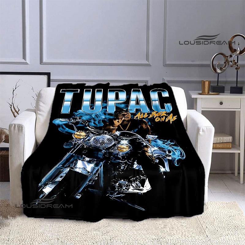 Hip-hop 2PAC Printed Blanket Picnic Blanket Warm Blankets Outdoor Blanket Home Bed Linings Blankets for Beds Birthday Gift