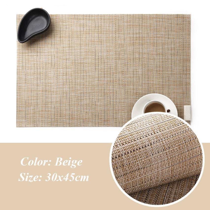 2/4/6 buc. Covoraș de loc pentru masă din PVC Covoraș pentru masă de cafea țesătură tampoane cu discuri Bowl Coasters De Cozinha 30*45 cm farfurie bar bucătărie
