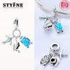 Charms Copperplatedbachelor'S Cap Airplane Trunk Pendants Fit Charms Original Bracelet Beads Women Jewellery Making Diy