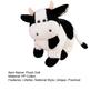 Realistic Plush Cow Toy Soft Stuffed Animal with Black & White Spots Cuddly Companion Birthday Gift for Boys Girls