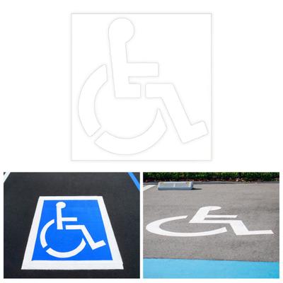 Schablone für Behindertenparkplätze, wiederverwendbare Silikon-Vorlage für Behindertenparkplätze, flexible Parkmarkierungsschablone für Garagenparkplätze, Gehwegbemalung
